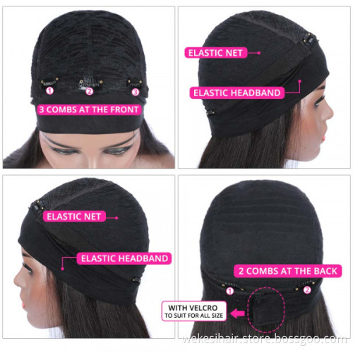 Wholesale Remy Human Hair Headband Wig, Glueless None Lace Headband Wig, Raw Peruvian Hair Headband Wigs For Black Women